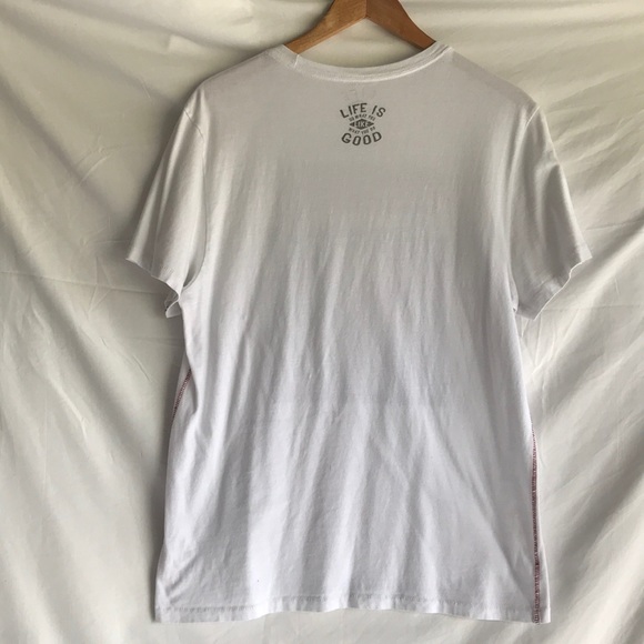 Life is good T-shirt with saying & graphics Sz M - Picture 7 of 8